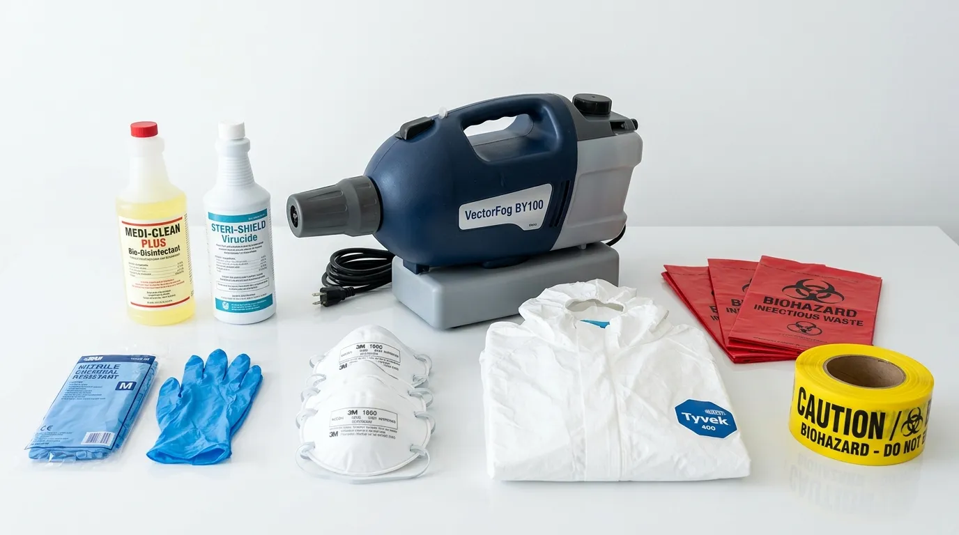 Professional biohazard remediation crew working in Upper Arlington